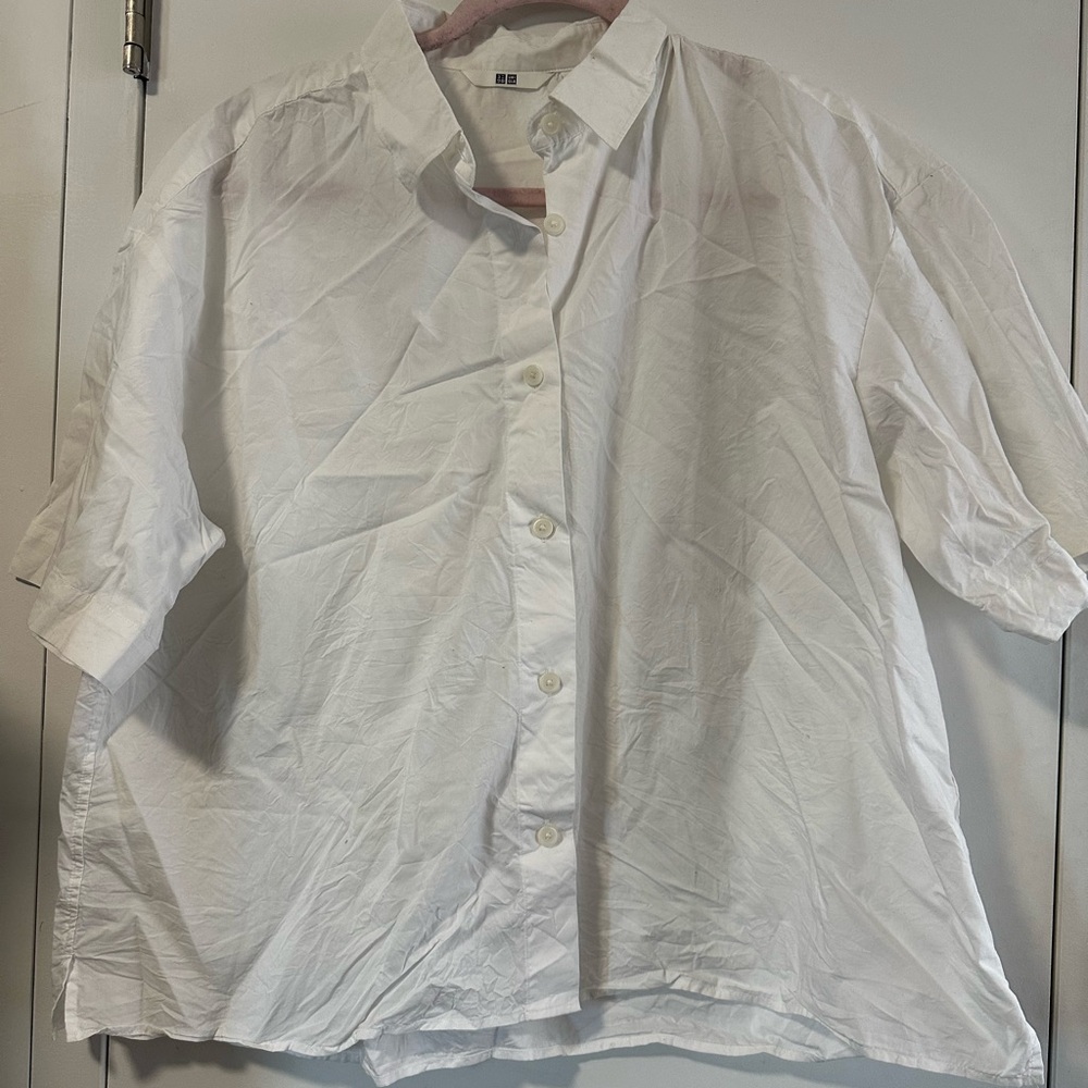 Uniqlo White Button Down Shirt